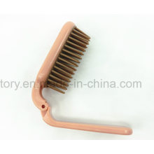 Nude Pink Foldable Hair Comb, No Pain for Scalp